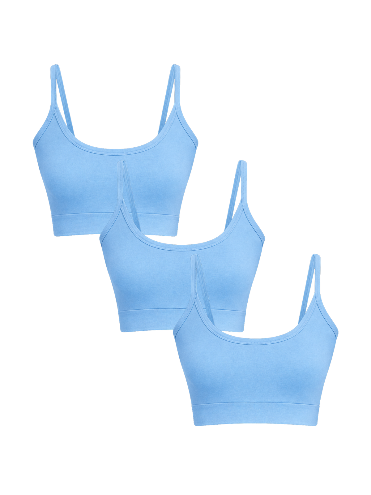 Women's Bustier, Grey Blue 3-Pack