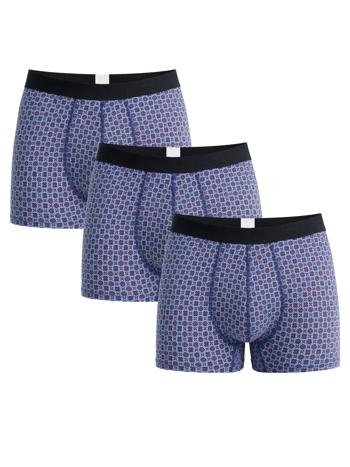 Men's Trunks, Floral Geo 3-Pack — Albero Natur