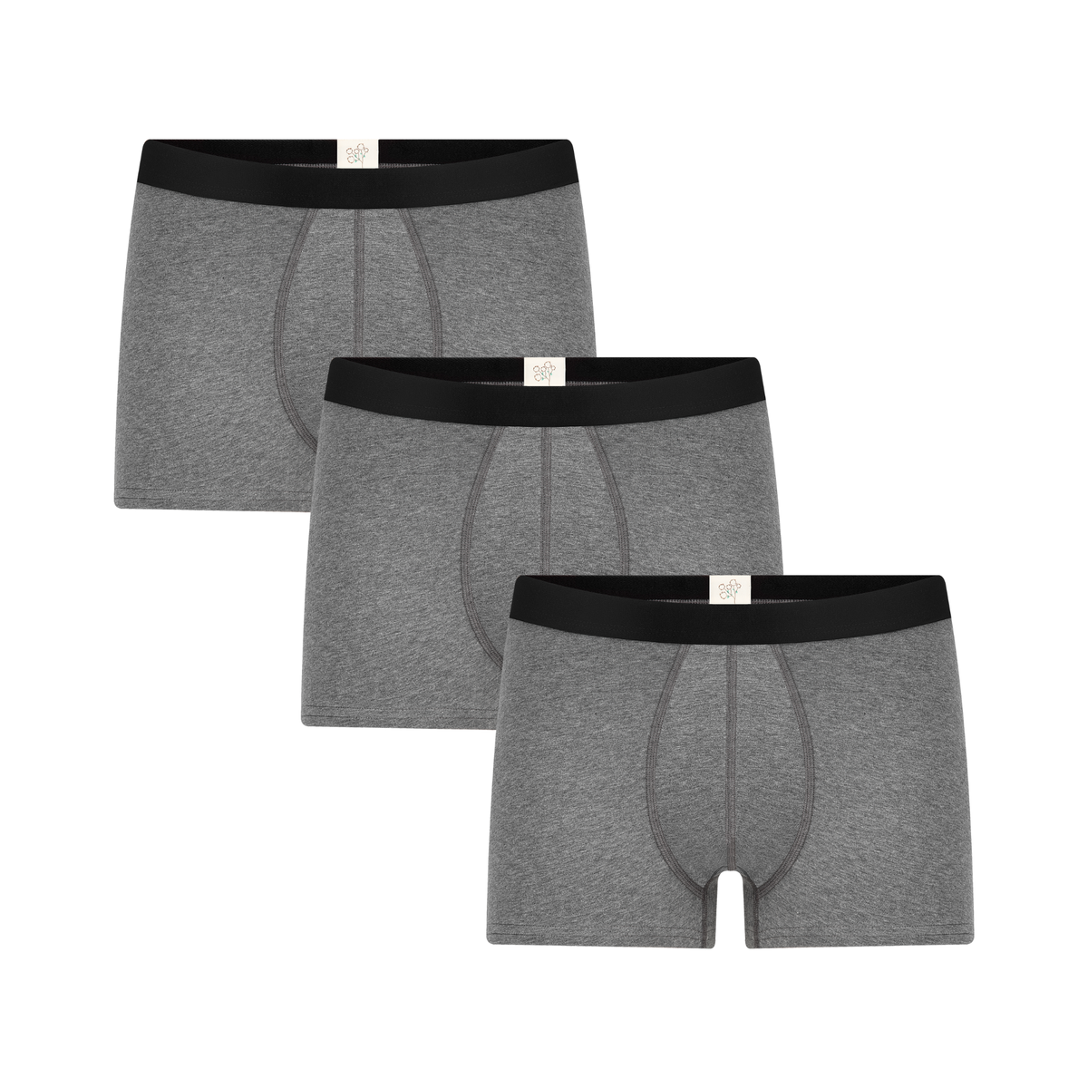 Men's Trunks, Anthracite - Melange 3-Pack