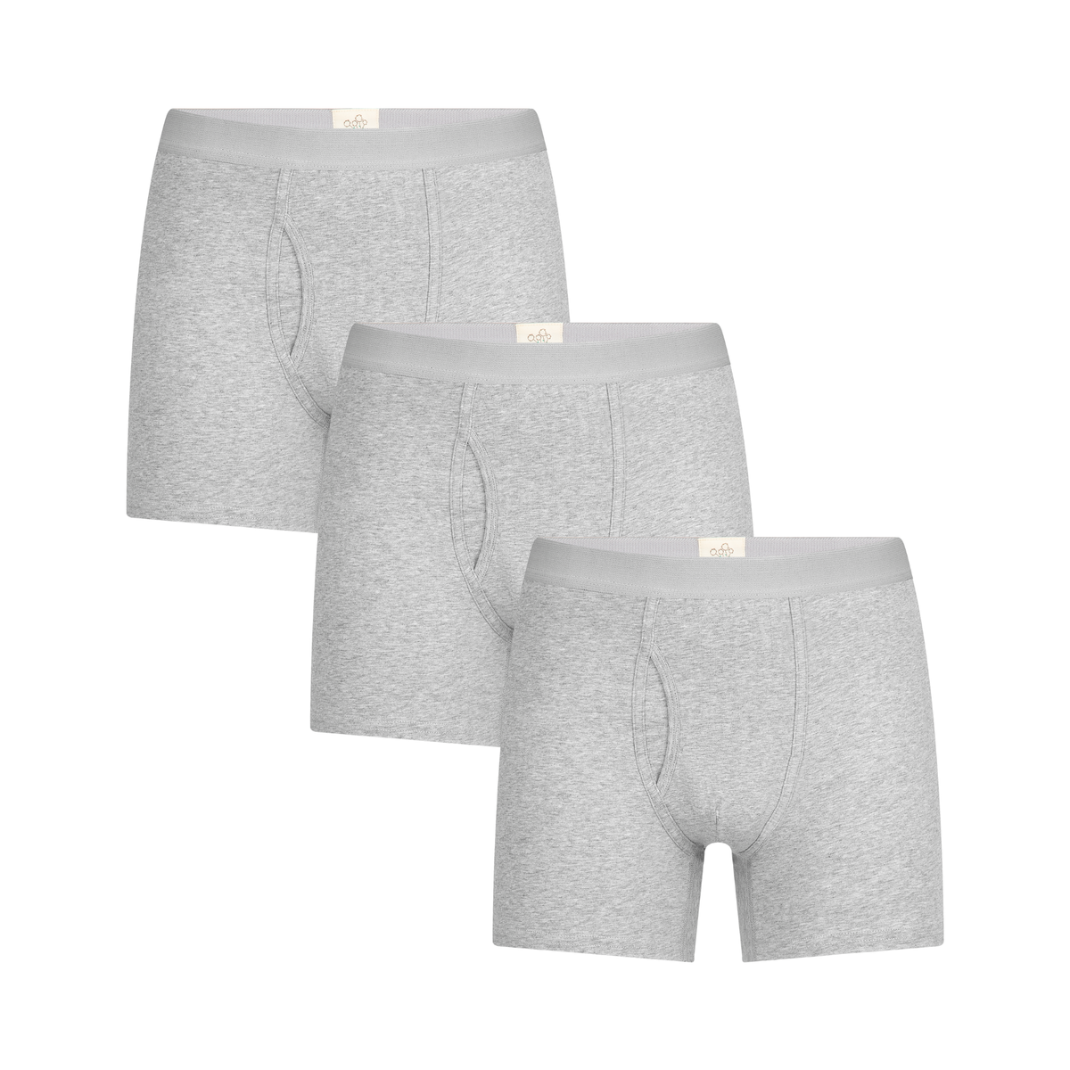 Men's Boxer Shorts, Grey-Melange 3-Pack — Albero Natur