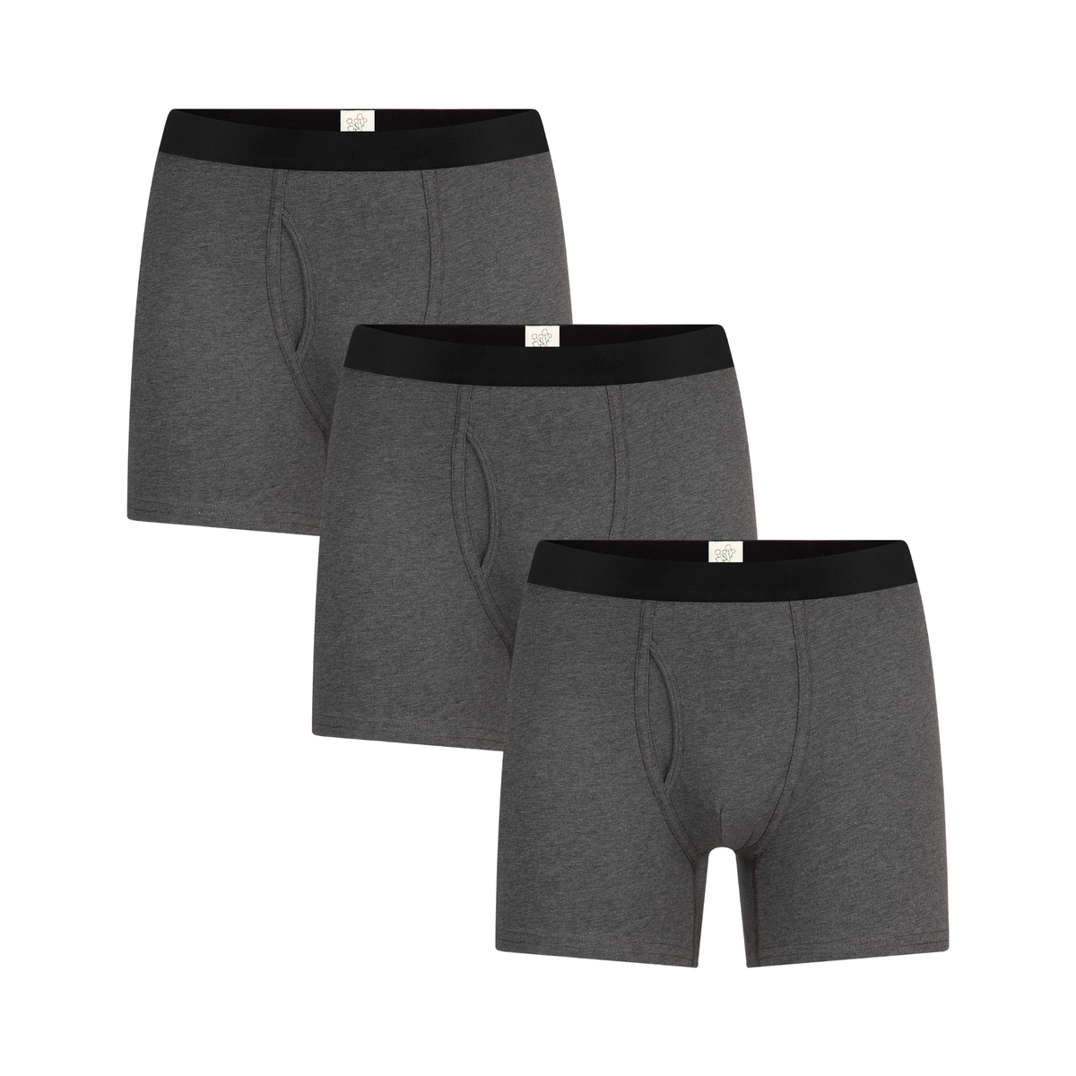 Men's Boxer Shorts, Anthracite - Melange 3-Pack