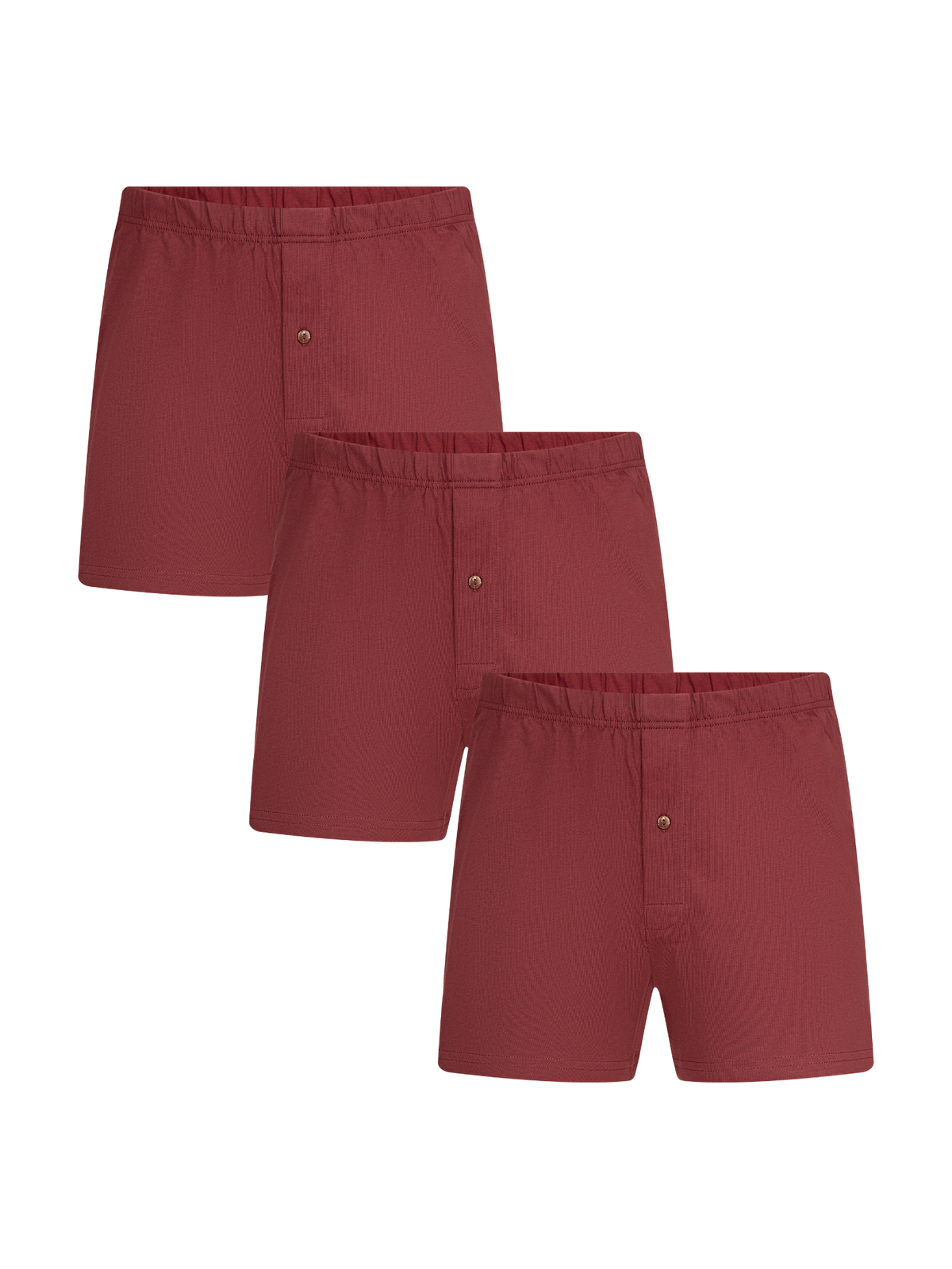Men's Boxer Shorts, Bordeaux 3-Pack