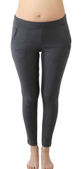 Women's Yoga Trousers with Pockets, Anthracite - Melange