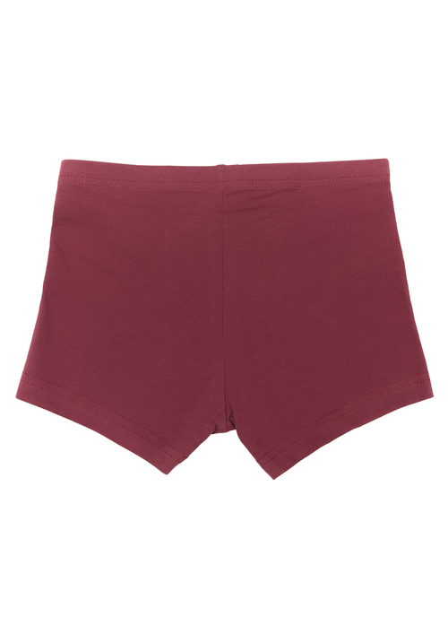 Boys' Retro Shorts, Bordeaux — Albero Natur, view 2