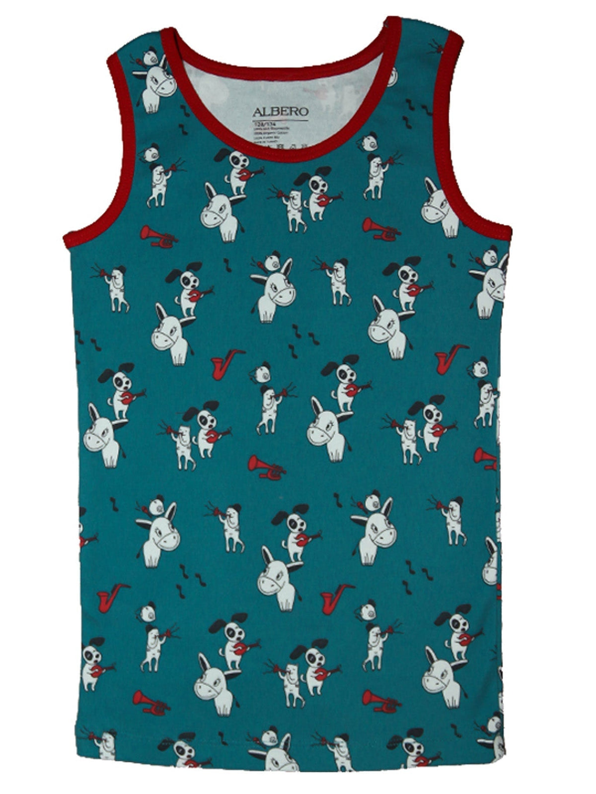 Boys' Vest Top, Turquoise — Leela Cotton