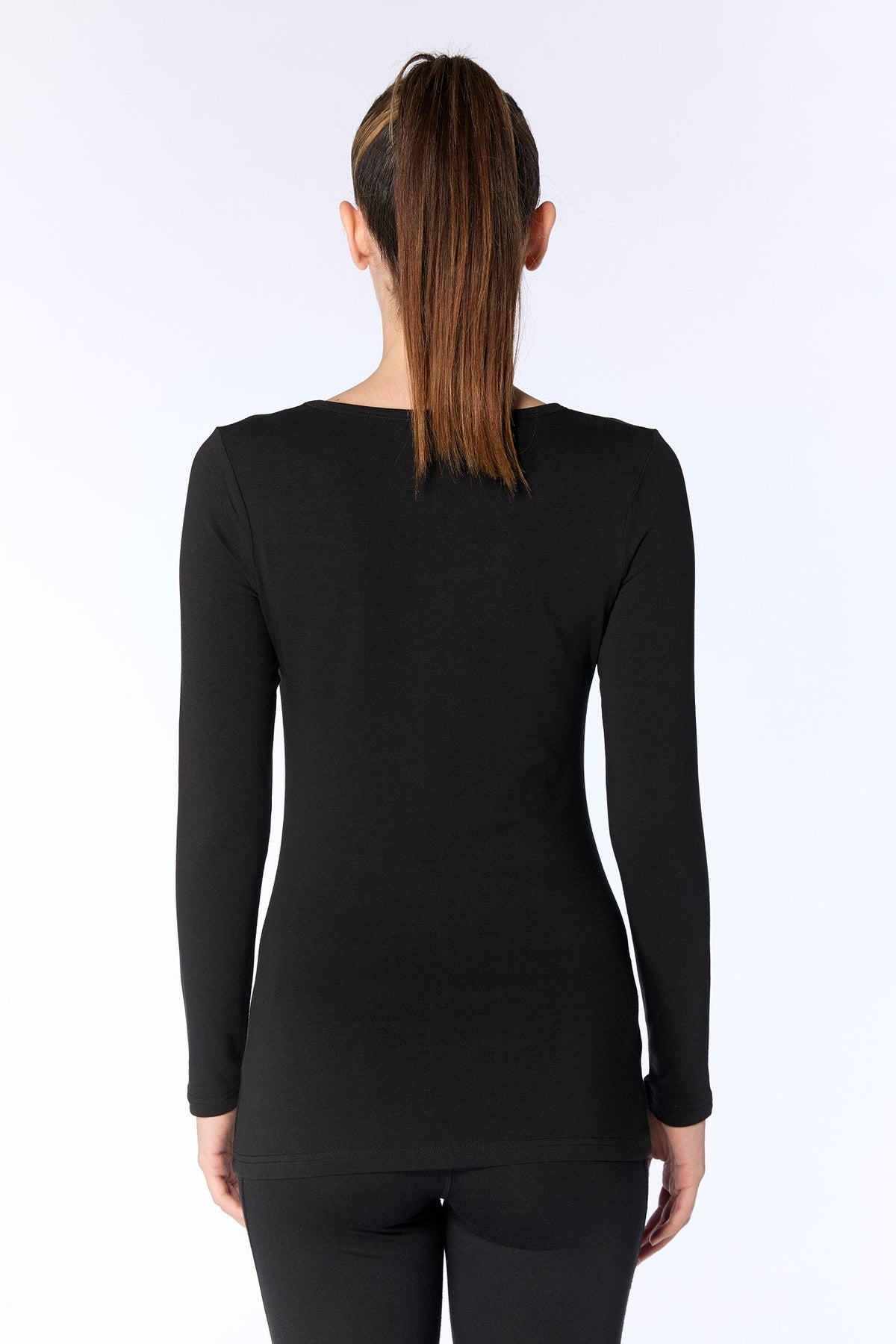 Women's Long Sleeve Top Stretch, Black