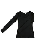 Women's Long Sleeve Top Stretch, Black