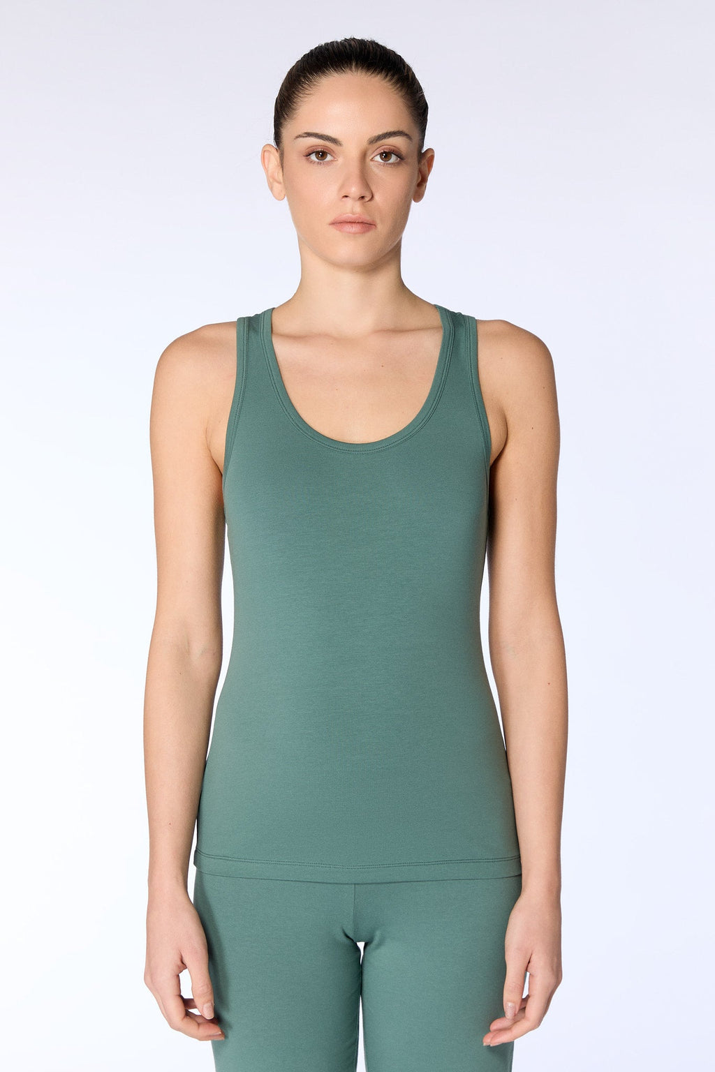 Women's Racerback Top, Green Blue