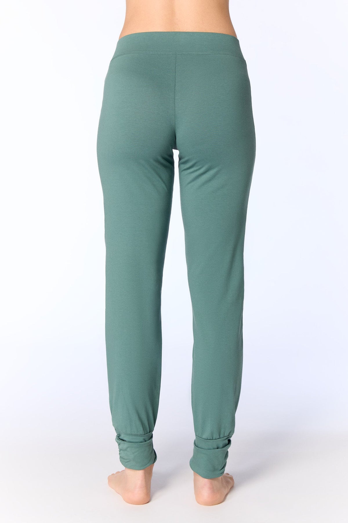 Women's Yoga Trousers, Green Blue — Leela Cotton, view 3