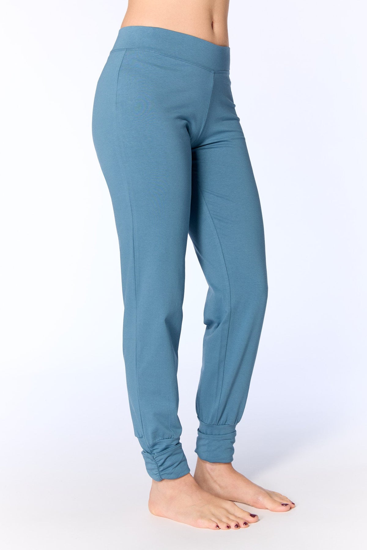 Women's Yoga Trousers, Alpine Grey — Leela Cotton, view 2