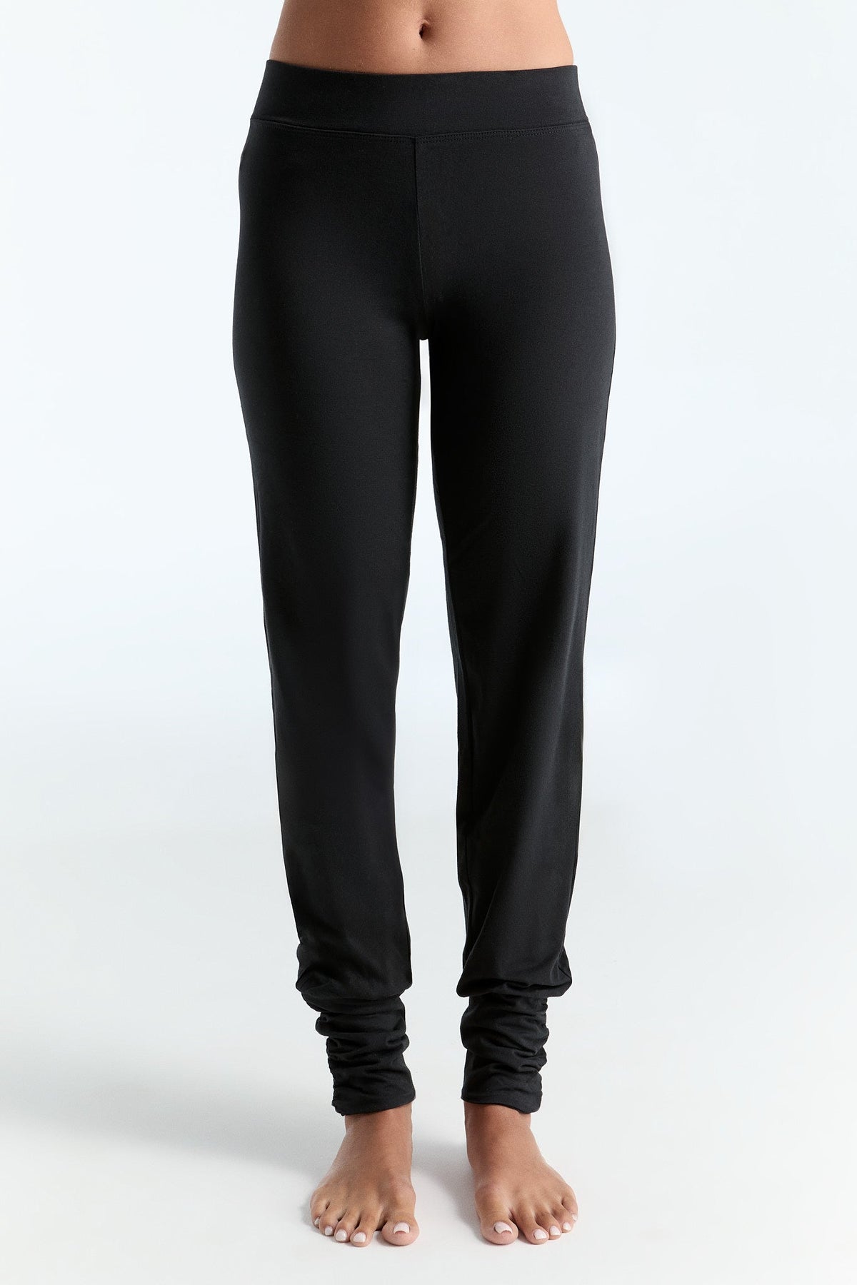 Women's Yoga Trousers Stretch, Black — Leela Cotton
