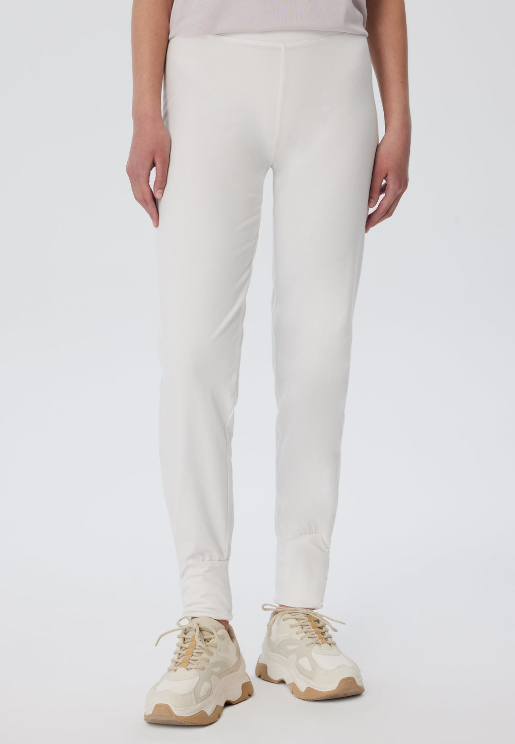 Women's Yoga Trousers Stretch, Natural White