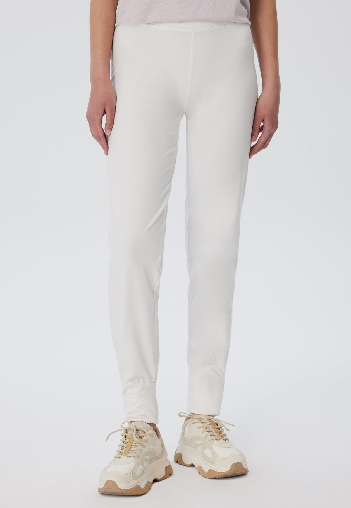 Women's Yoga Trousers Stretch, Natural White