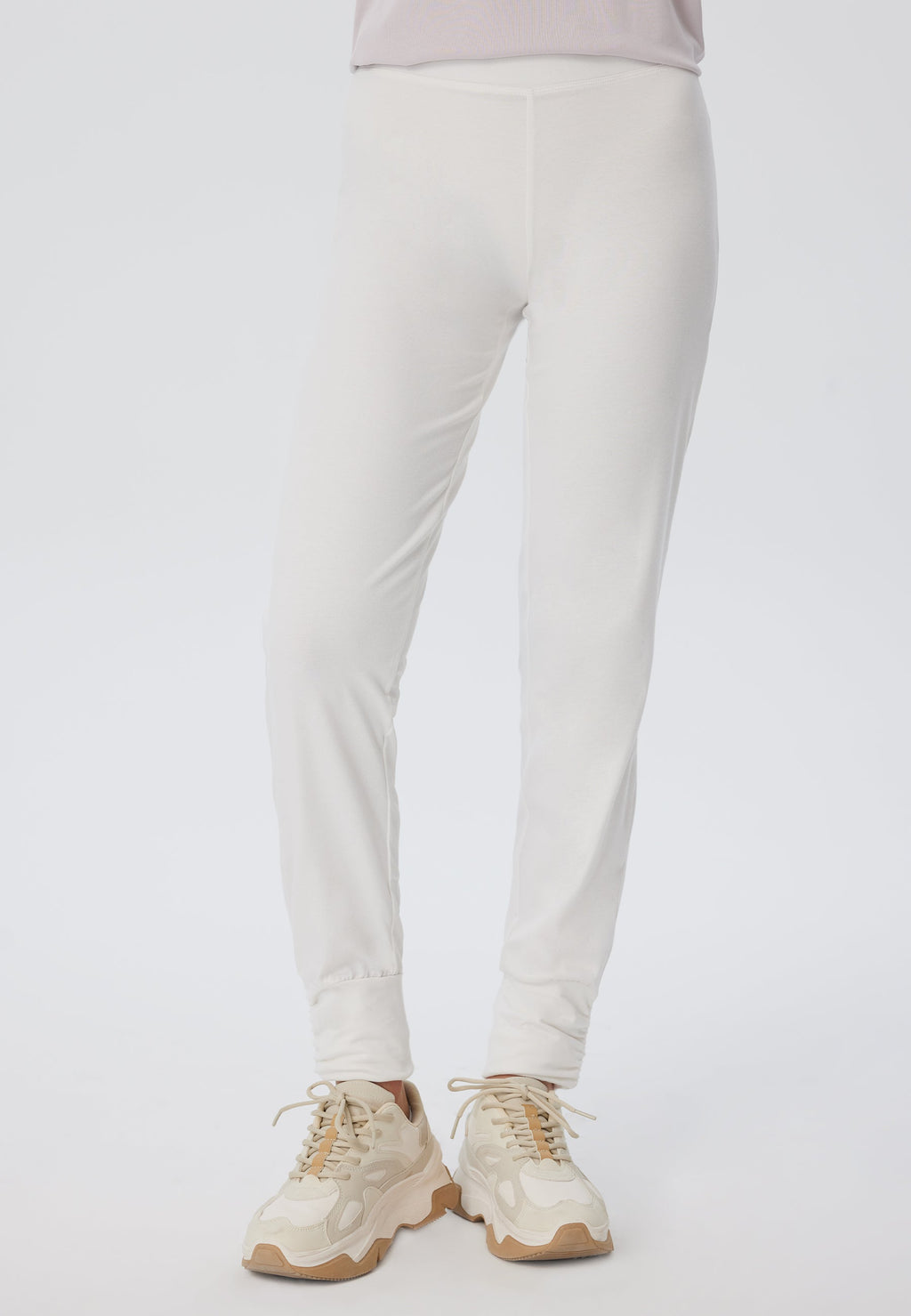 Women's Yoga Trousers Stretch, Natural White