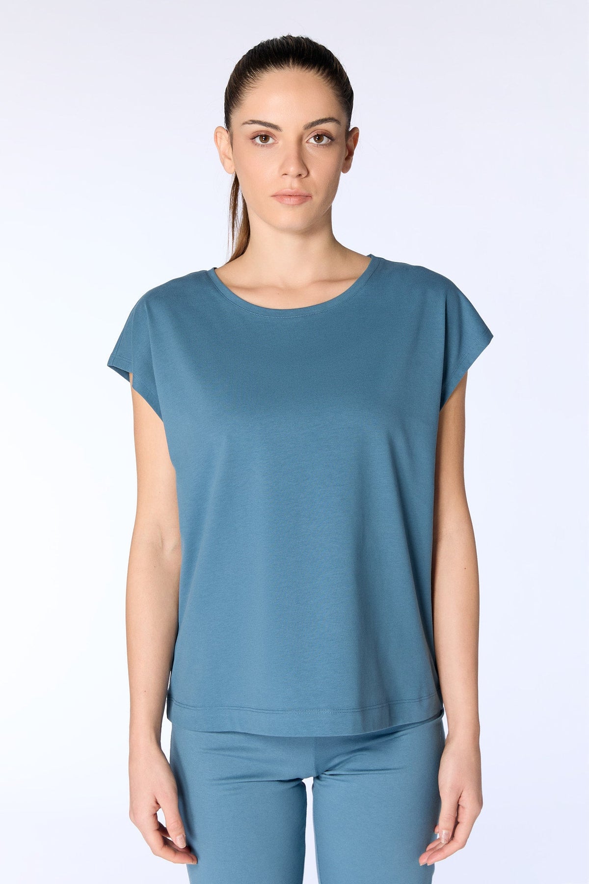 Women's Oversize Shirt, Alpine Grey — Leela Cotton