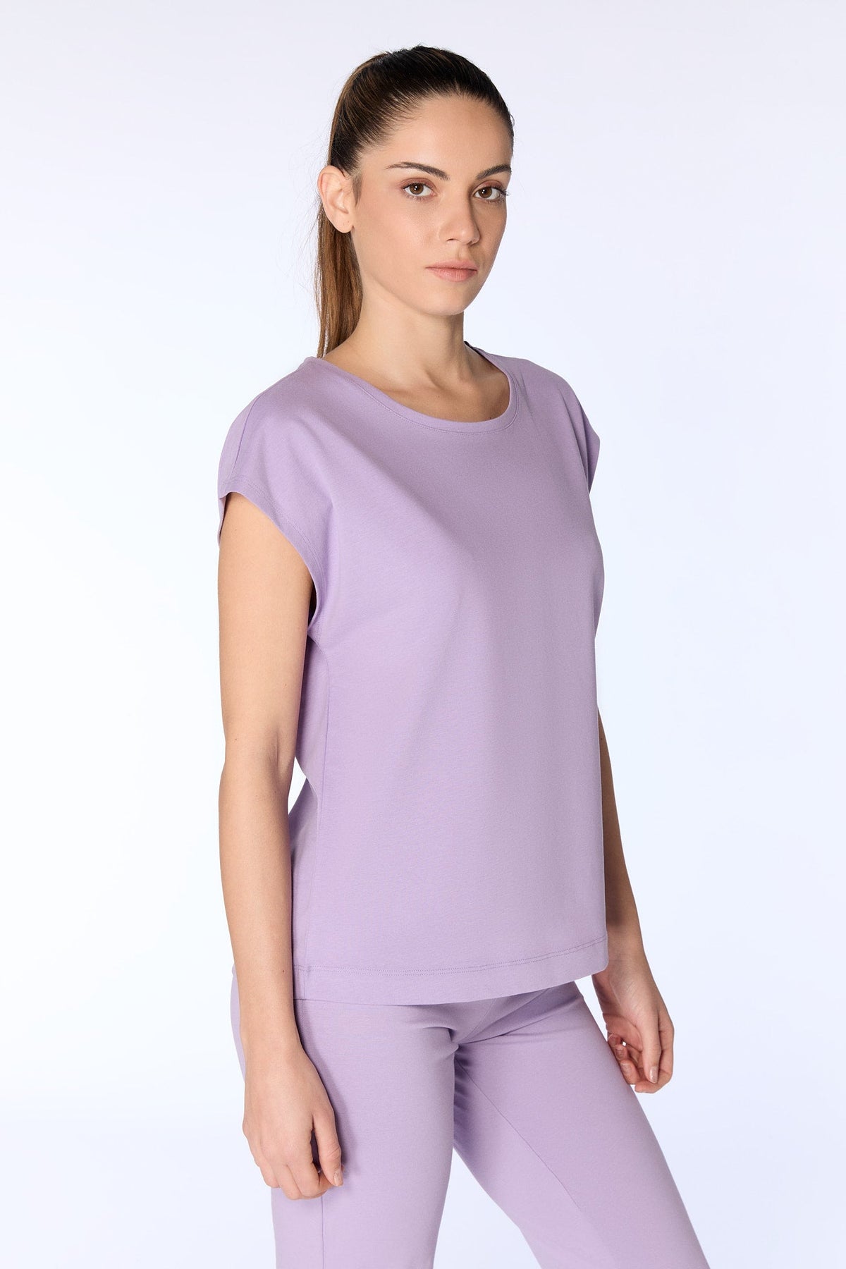 Women's Oversize Shirt, Viola — Leela Cotton, view 2