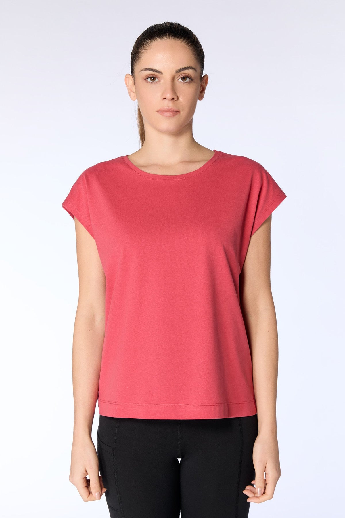 Women's Oversize Shirt, Cardinal Red — Leela Cotton