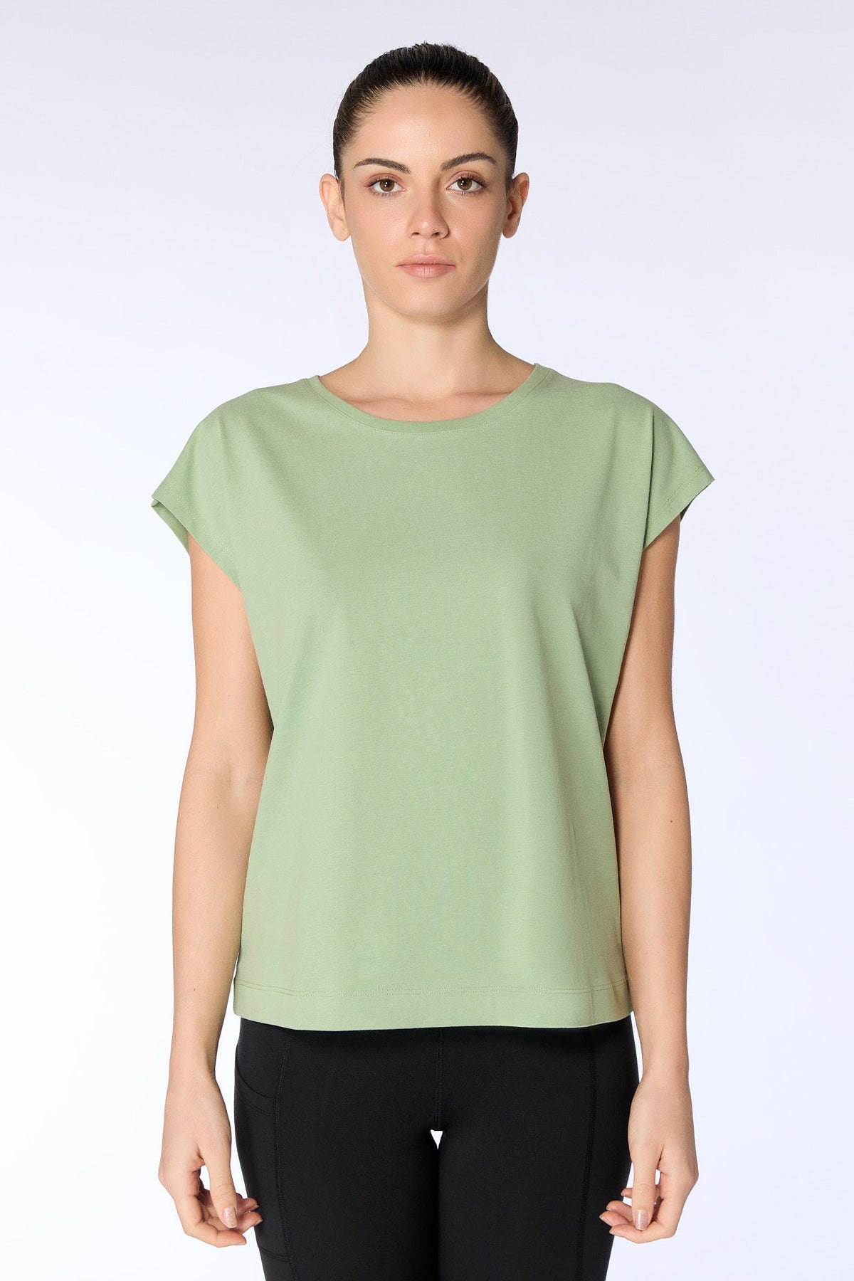 Women's Oversize Shirt, Basil — Leela Cotton