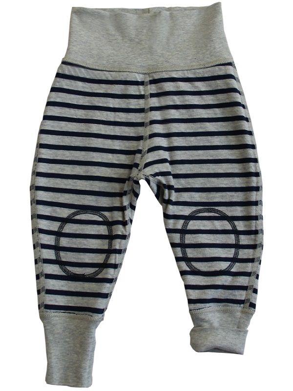 Kids' Reversible Trousers, Marine Blue-Grey — Leela Cotton, view 3