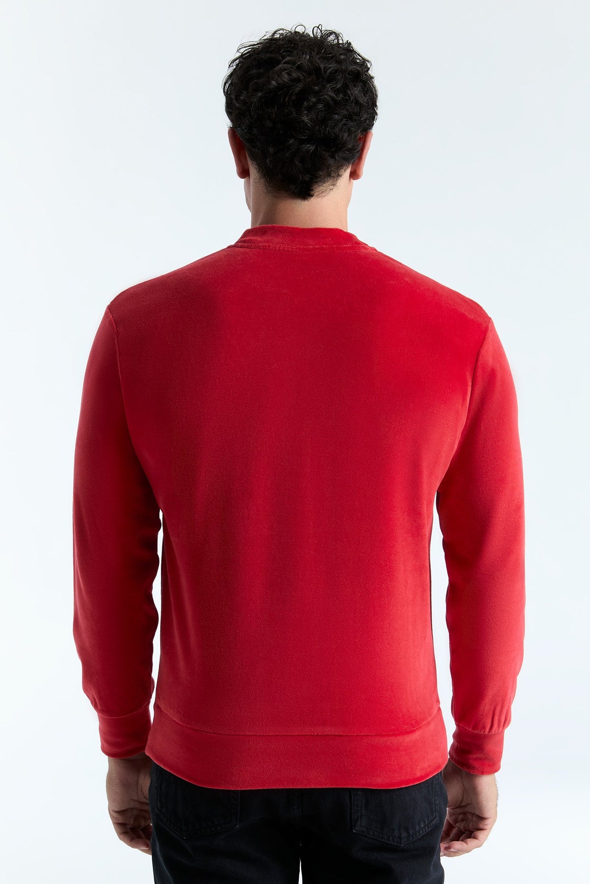 Unisex Jacket with Zip, Brick Red — Leela Cotton, view 4