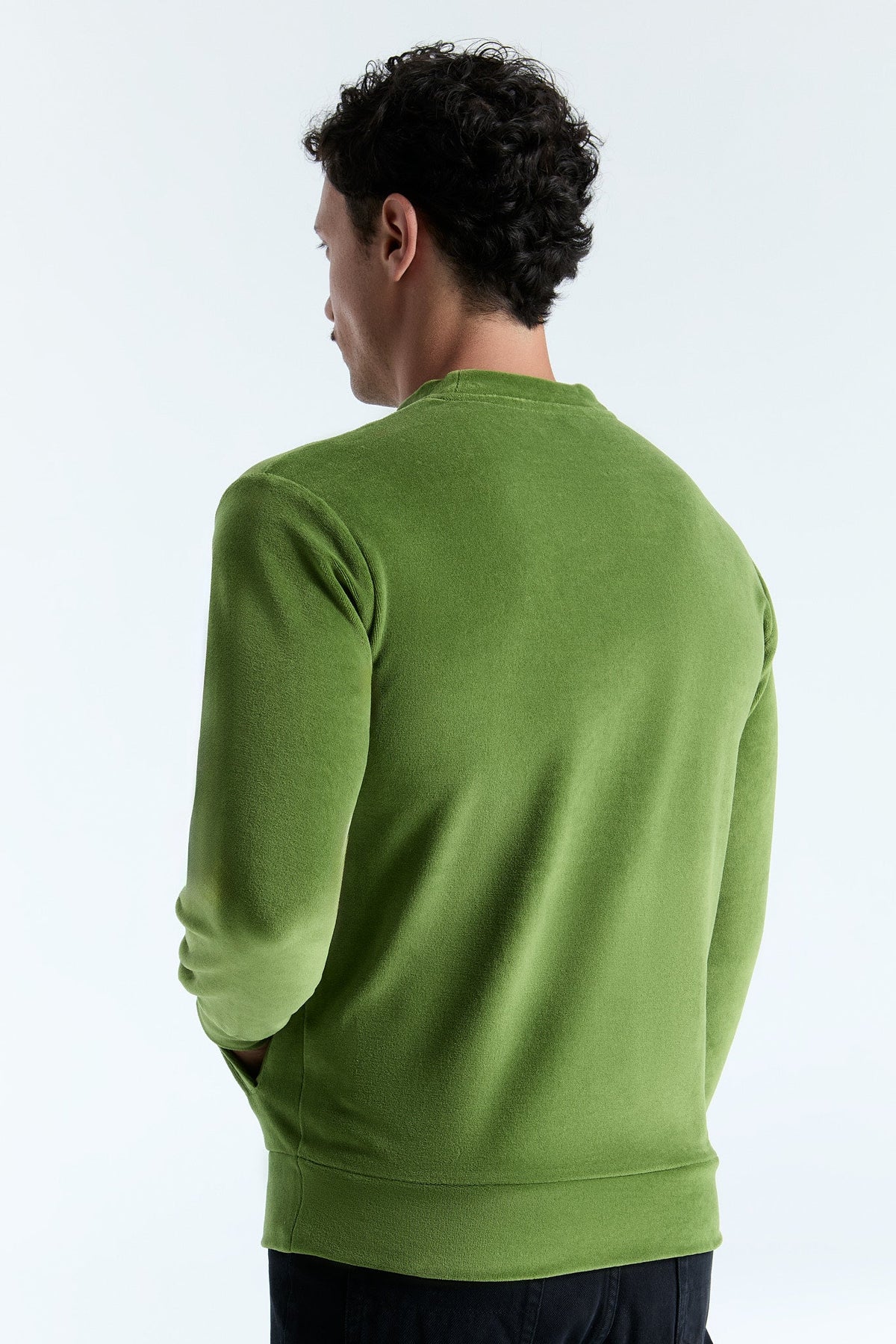 Unisex Jacket with Zip, Forest Green — Leela Cotton, view 6