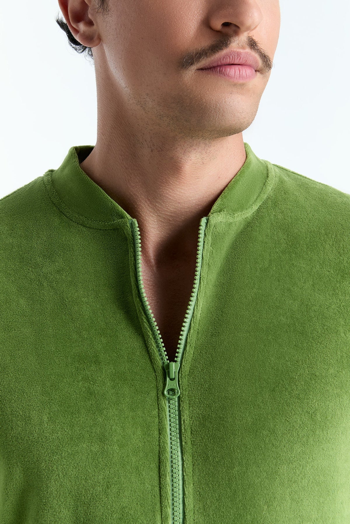 Unisex Jacket with Zip, Forest Green — Leela Cotton, view 4