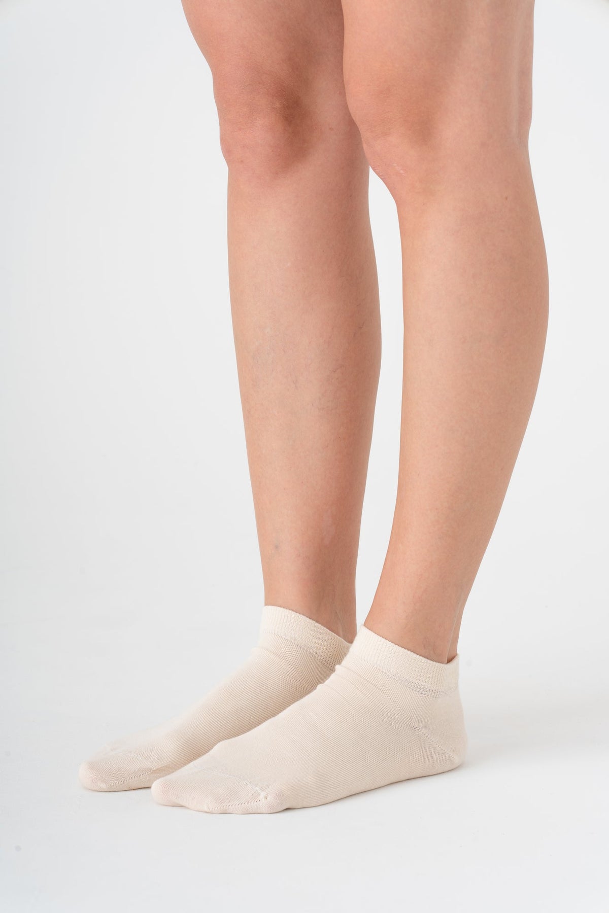 Unisex Trainer Socks, Natural (6-Pack) — Albero Natur, view 4