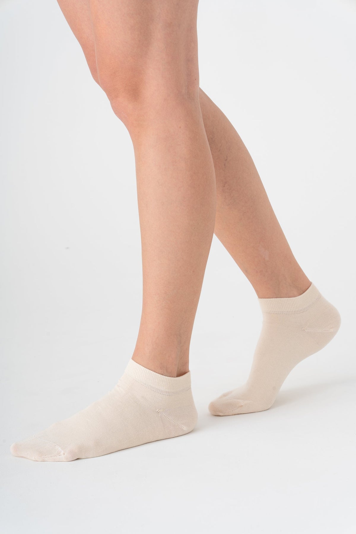 Unisex Trainer Socks, Natural (6-Pack) — Albero Natur, view 3