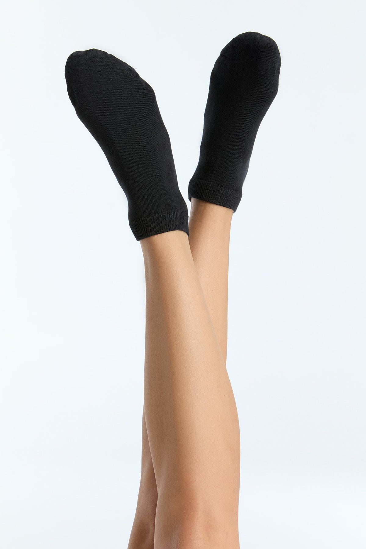 Unisex Trainer Socks, Black (6-Pack)