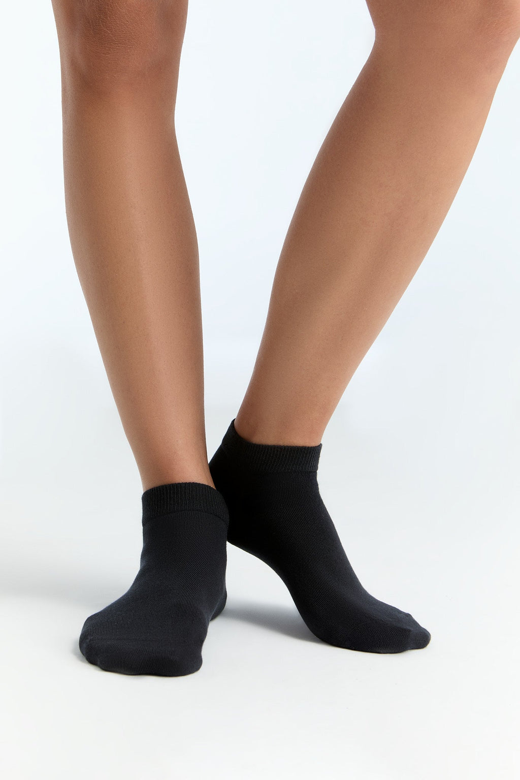 Unisex Trainer Socks, Black (6-Pack)