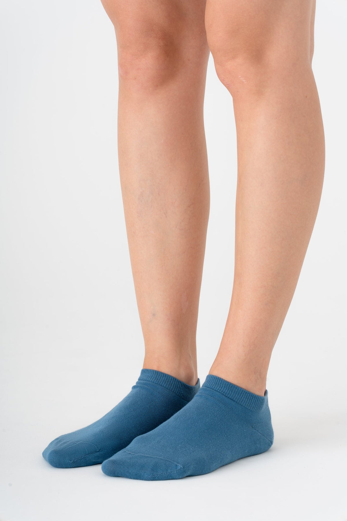 Unisex Trainer Socks, Denim Blue (6-Pack)