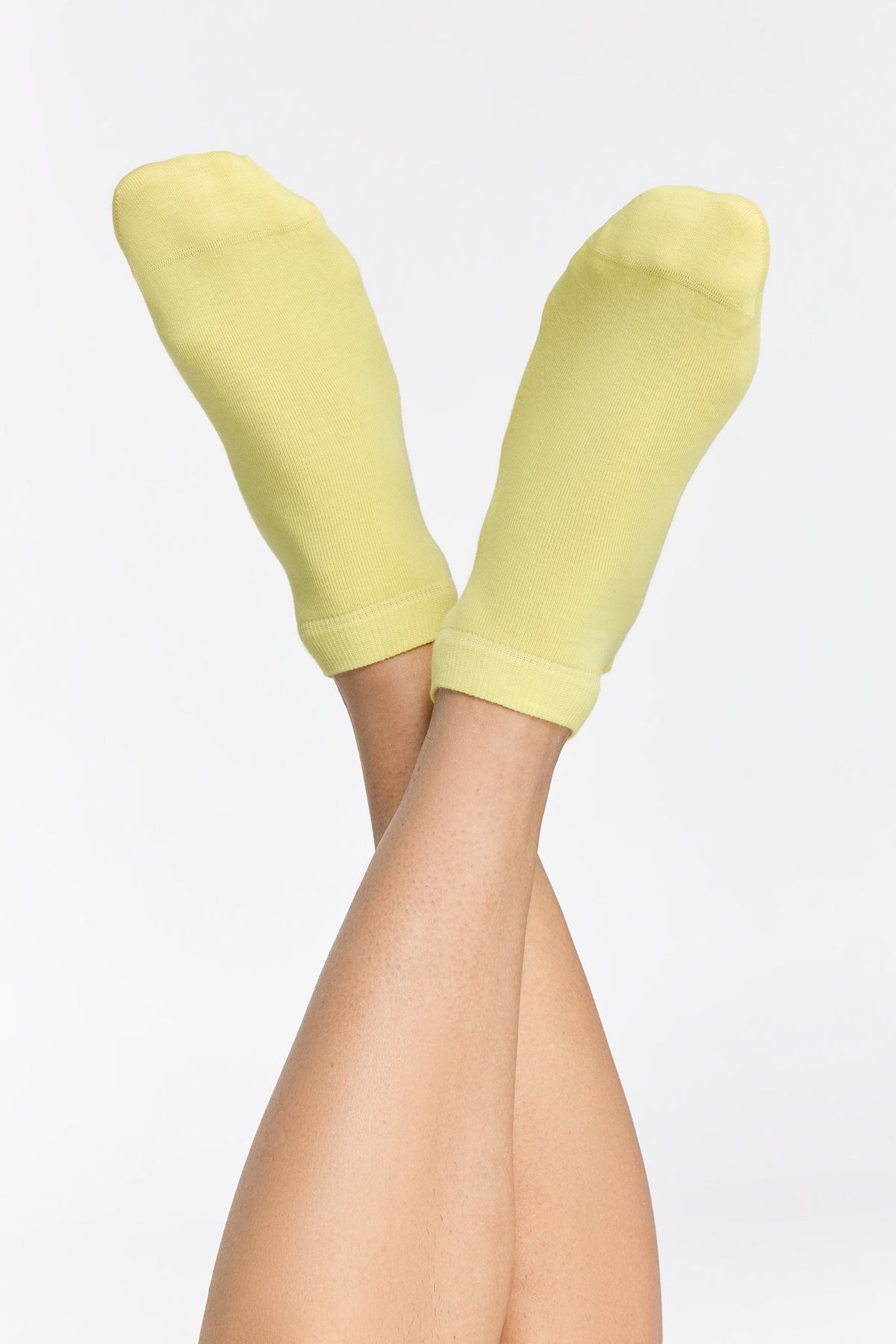 Trainer Socks, Lime (6-Pack) — Albero Natur, view 3