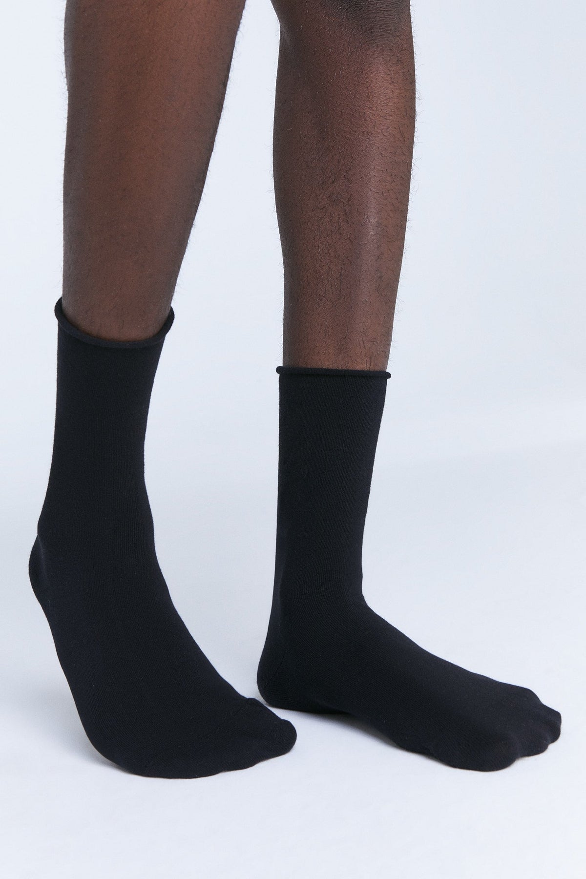 Socks with Rolled Edge, Black (6-Pack) — Albero Natur, view 3
