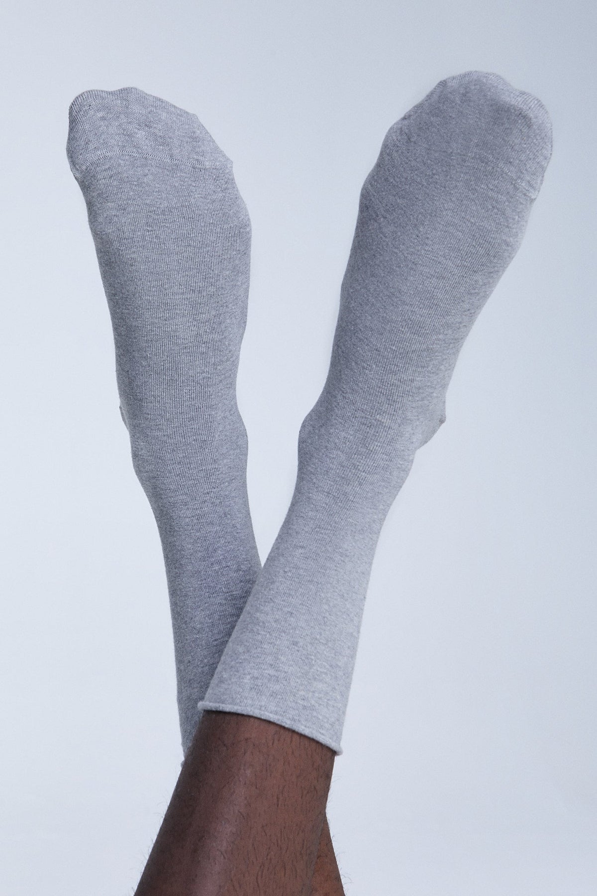 Socks with Rolled Edge, Grey-Melange (6-Pack) — Albero Natur