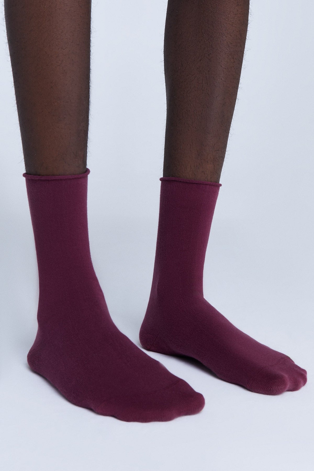 Socks with Rolled Edge, Bordeaux (6-Pack) — Albero Natur, view 3