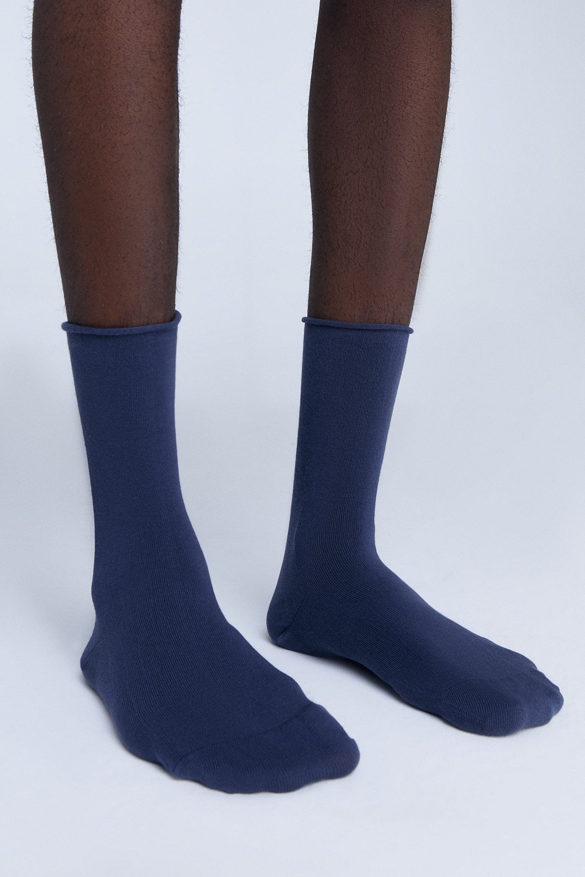 Socks with Rolled Edge, Navy (6-Pack) — Albero Natur, view 3