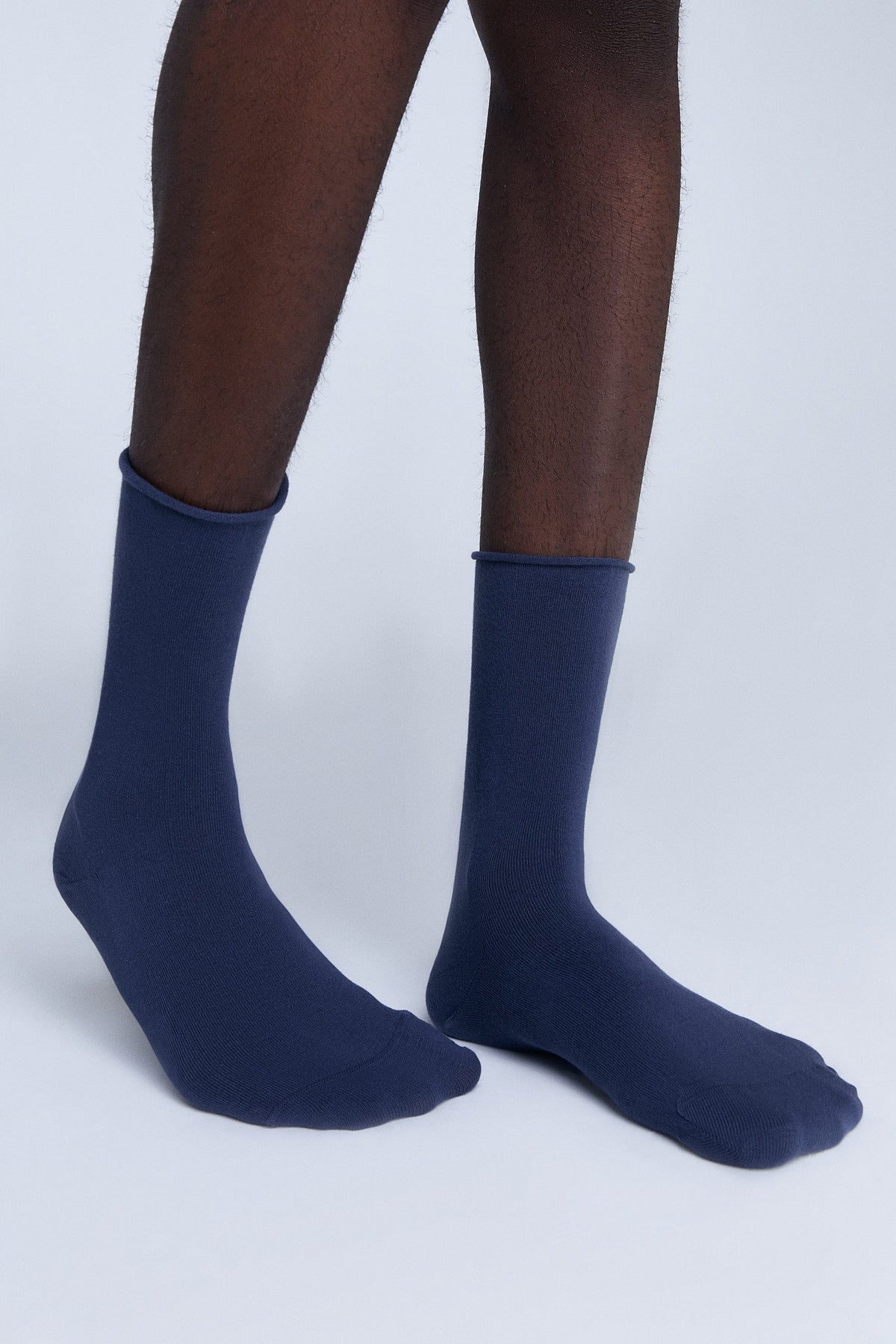Socks with Rolled Edge, Navy (6-Pack) — Albero Natur, view 5
