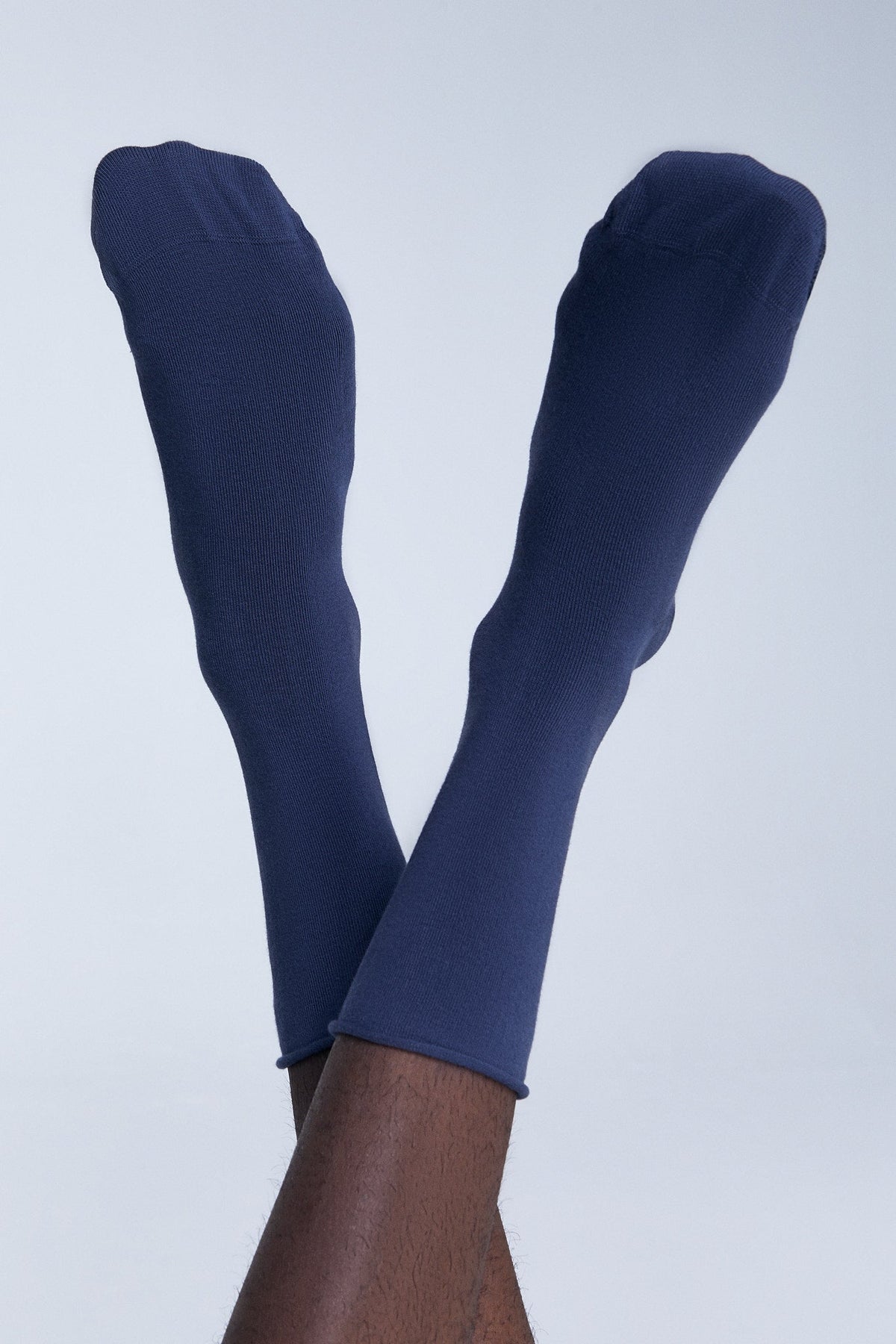Socks with Rolled Edge, Navy (6-Pack) — Albero Natur