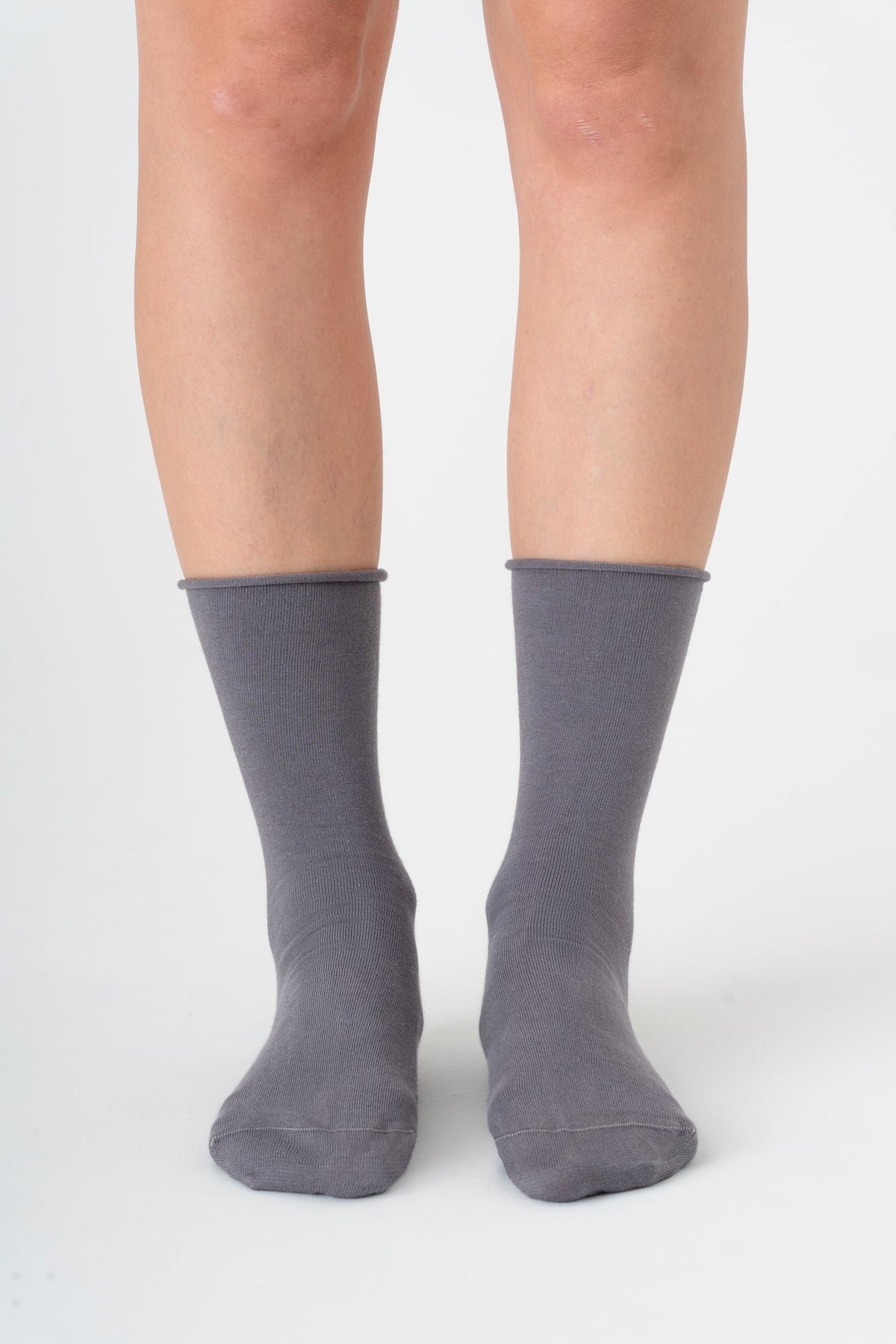 Unisex Socks with Rolled Edge, Fume (6 Pair) — Albero Natur, view 2