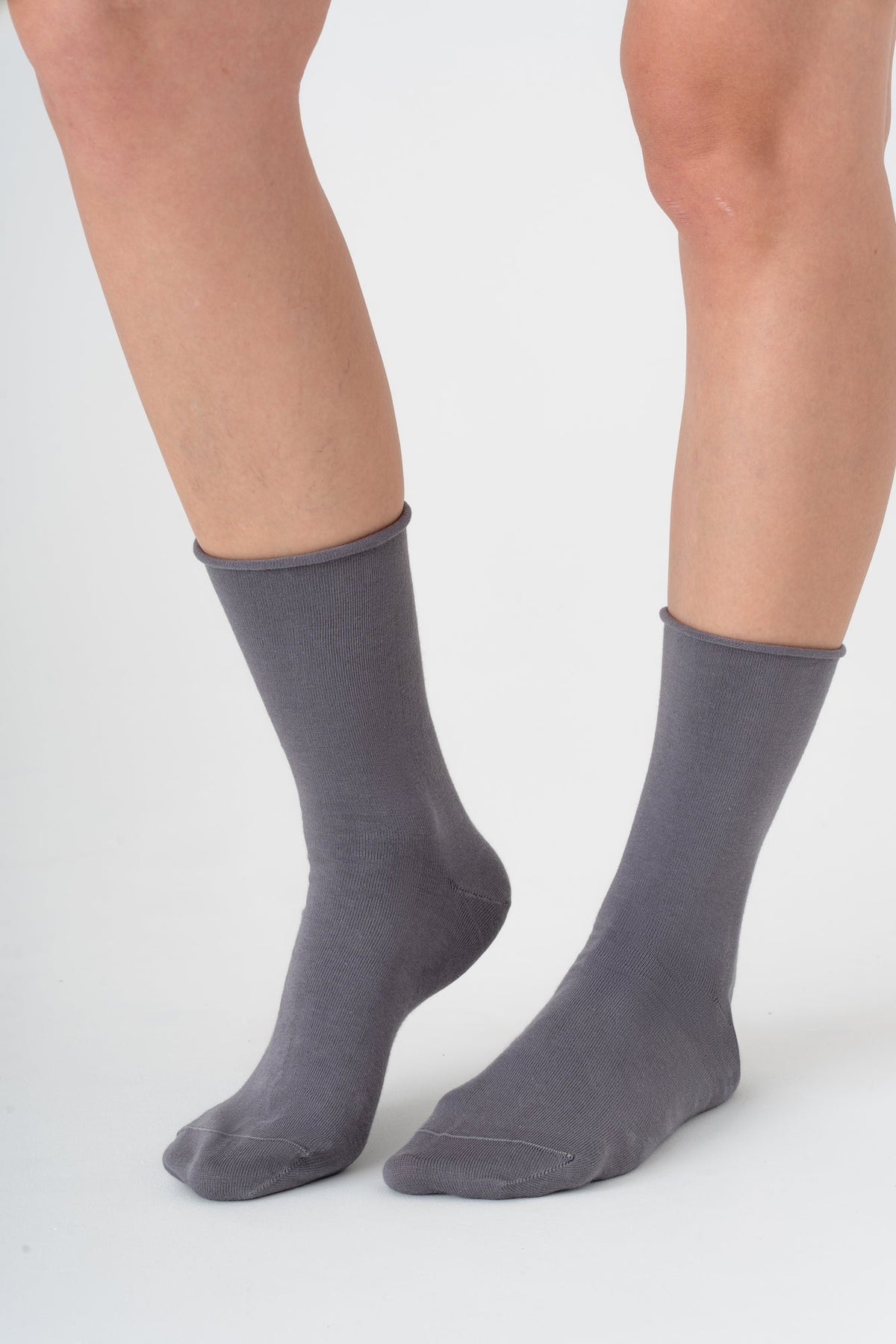 Unisex Socks with Rolled Edge, Fume (6 Pair) — Albero Natur, view 3