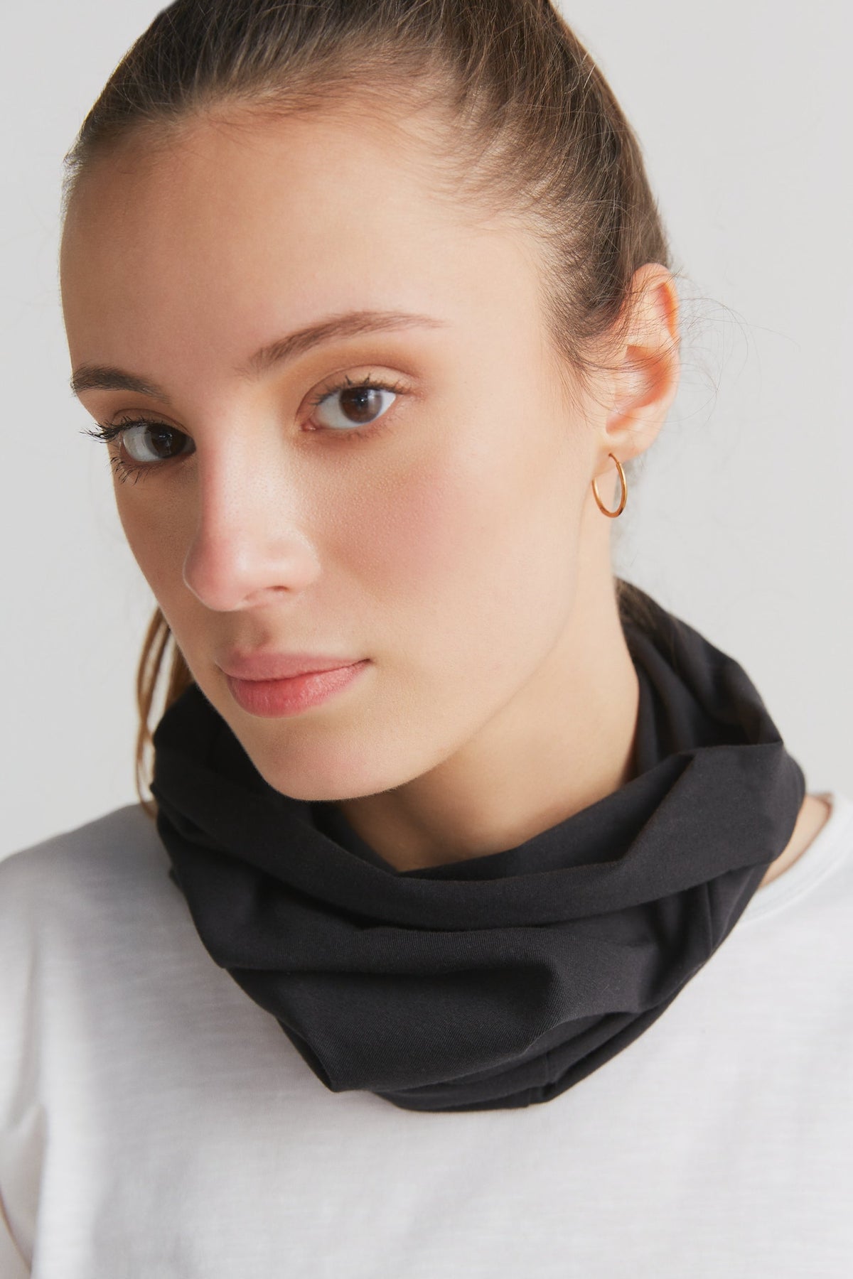 Unisex Snood, Black — Leela Cotton, view 5