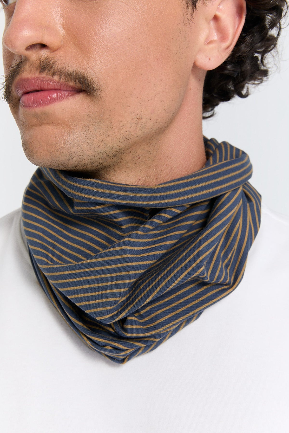 Unisex Snood, Indigo-Ginger — Leela Cotton, view 2