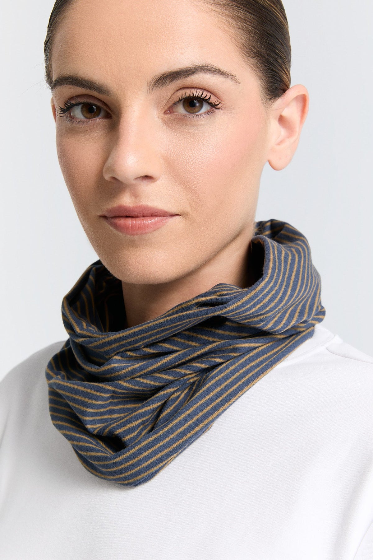 Unisex Snood, Indigo-Ginger — Leela Cotton, view 4