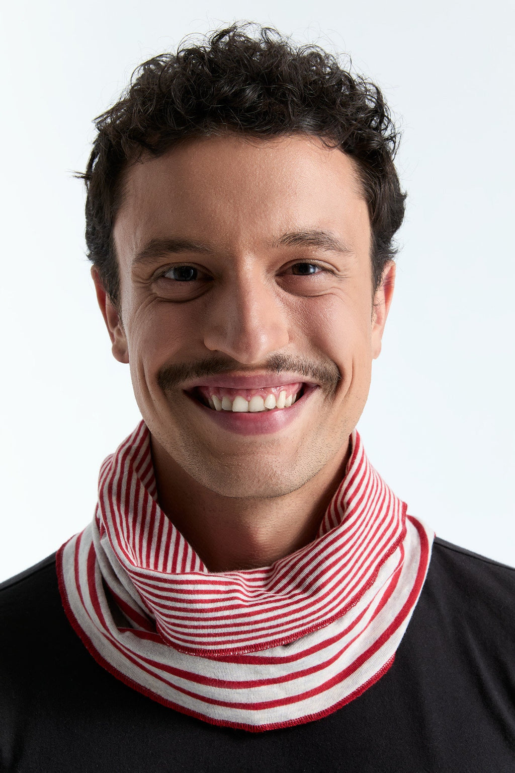 Unisex Reversible Scarf, Brick Red/ Beige