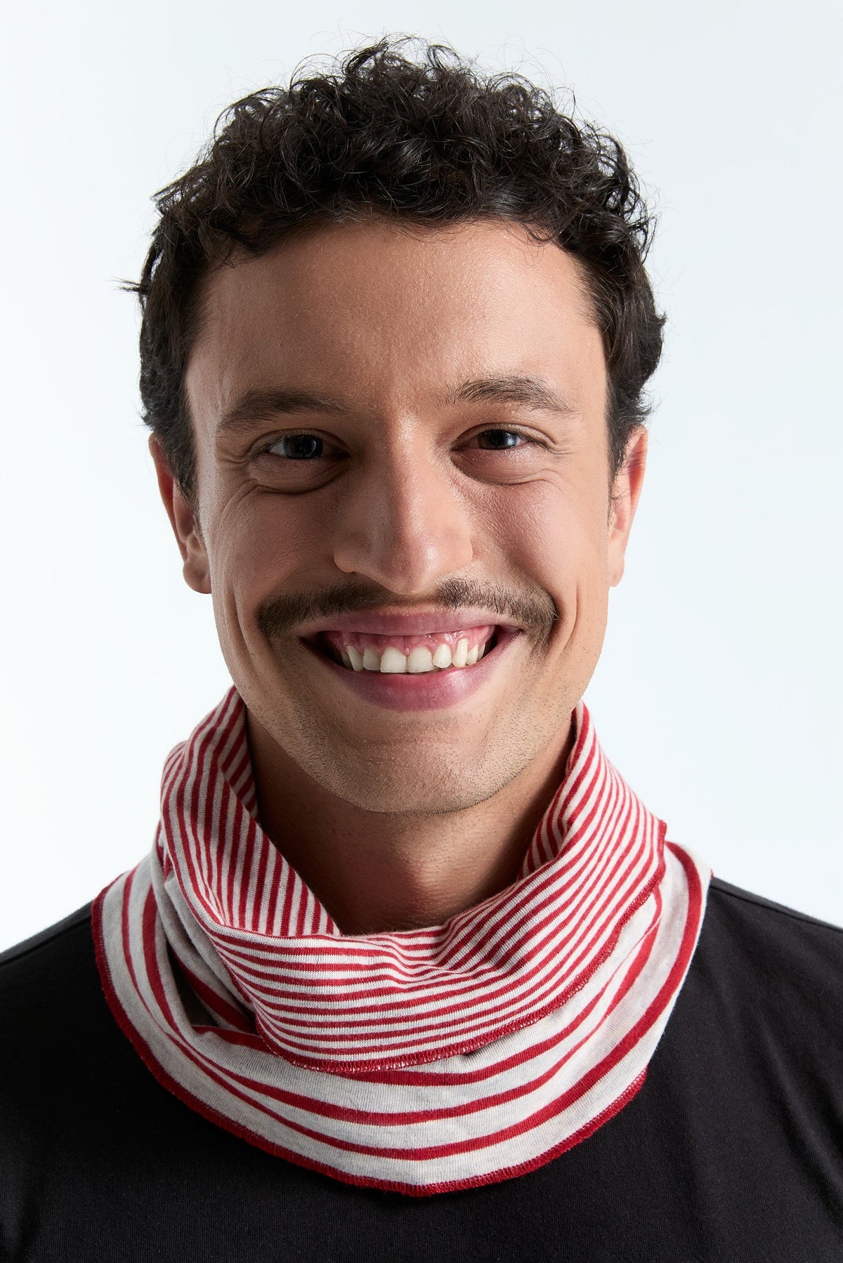Unisex Reversible Scarf, Brick Red/ Beige