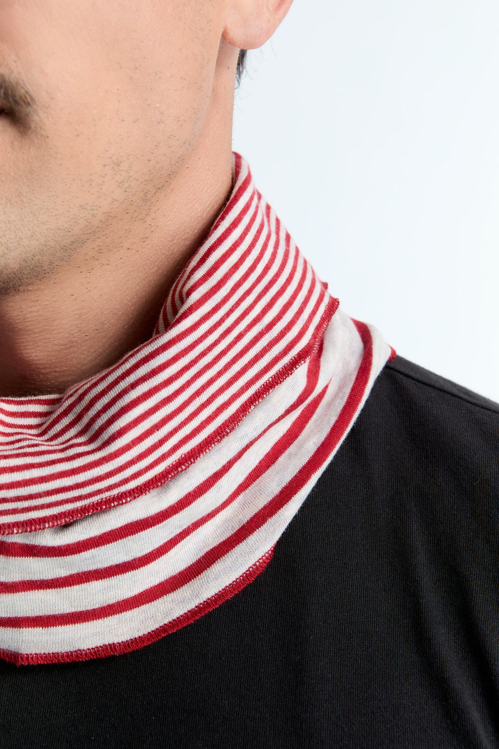 Unisex Reversible Scarf, Brick Red/ Beige