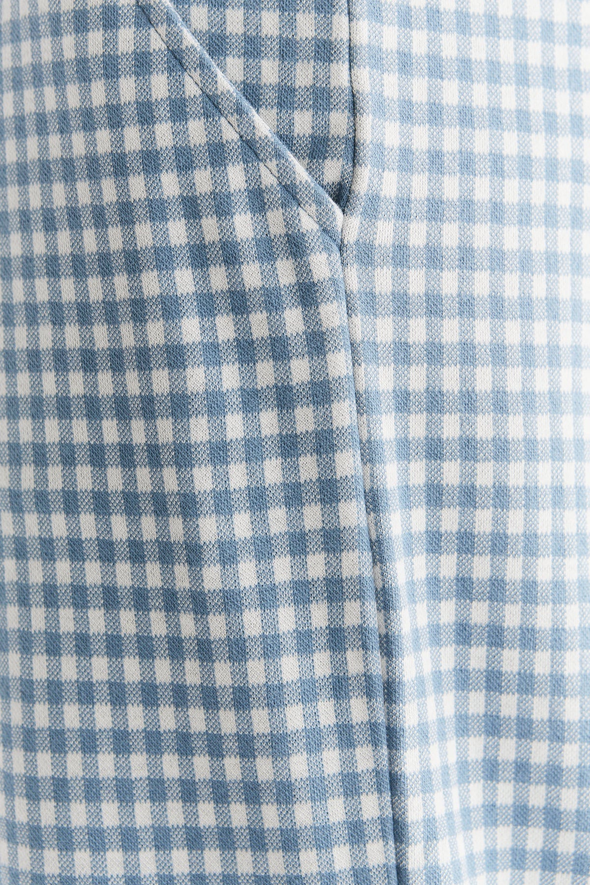 Men's Homewear Trousers Checked, Denim Blue - Natural