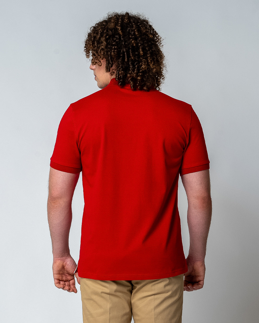 Men's Polo-T-Shirt, Bordeaux — GORG, view 2