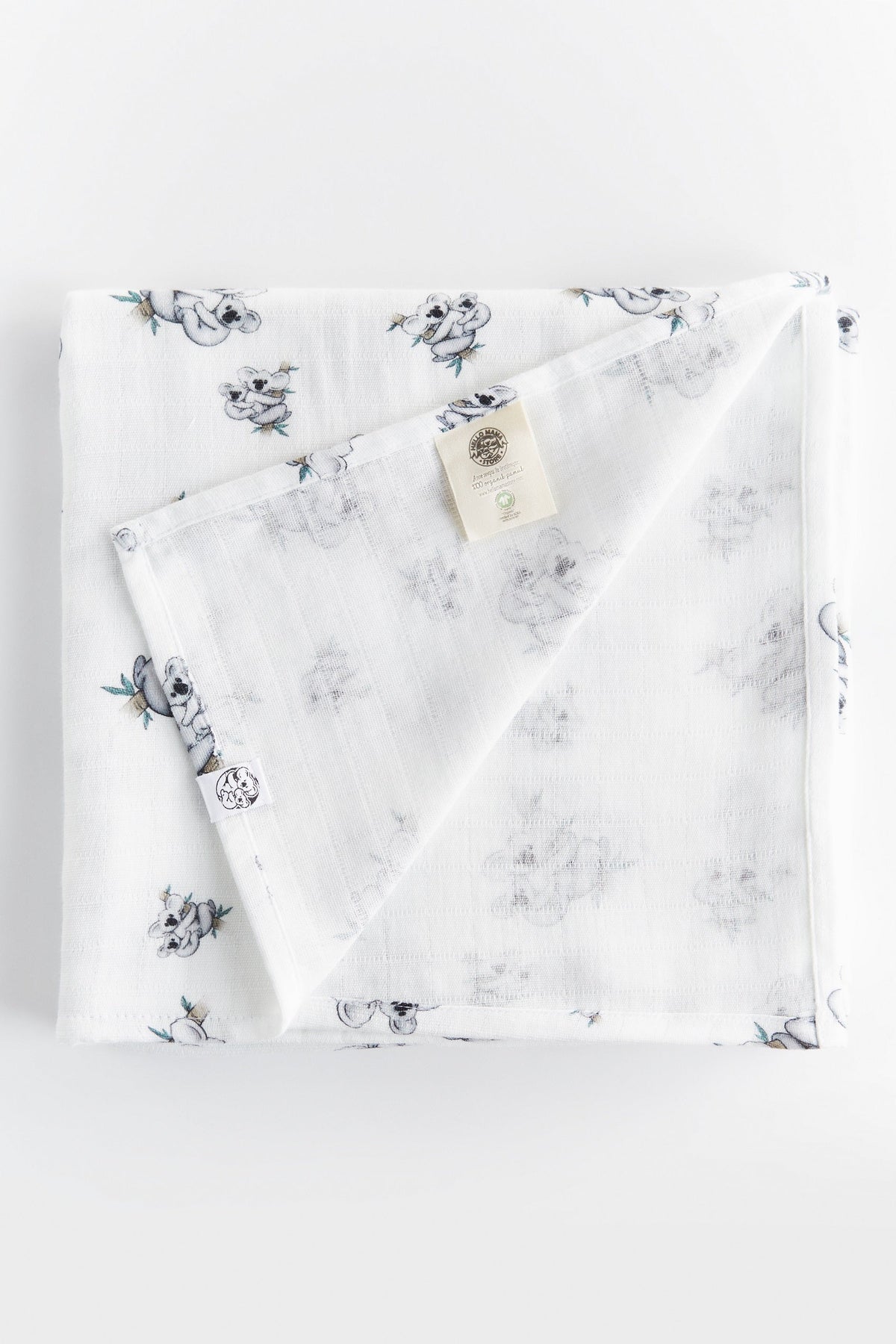 Organic Muslin Cloth Koala 120 cm x 120 cm — Hello Mama, view 3