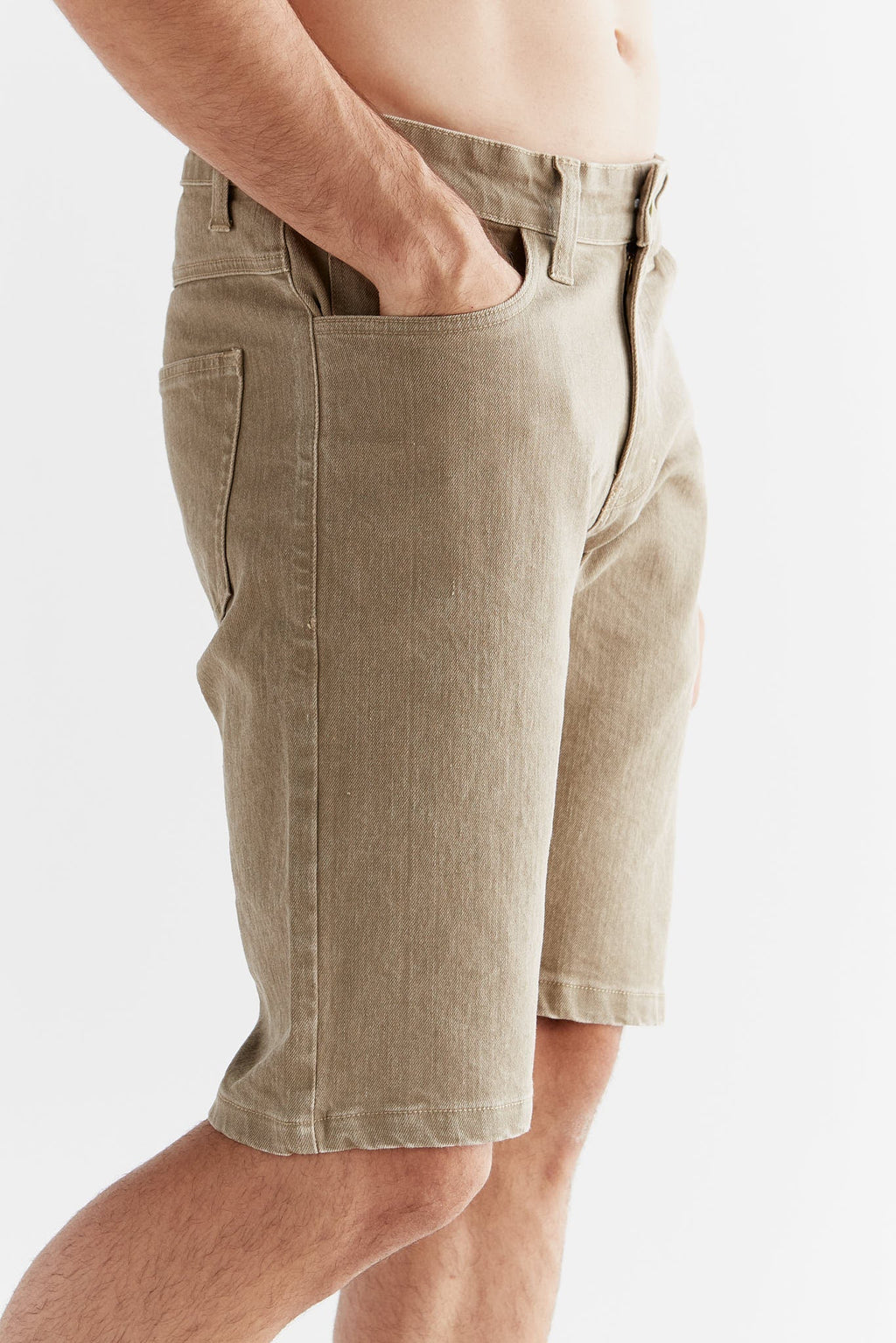 Men's Denim Shorts in Tone Wash, Caribe